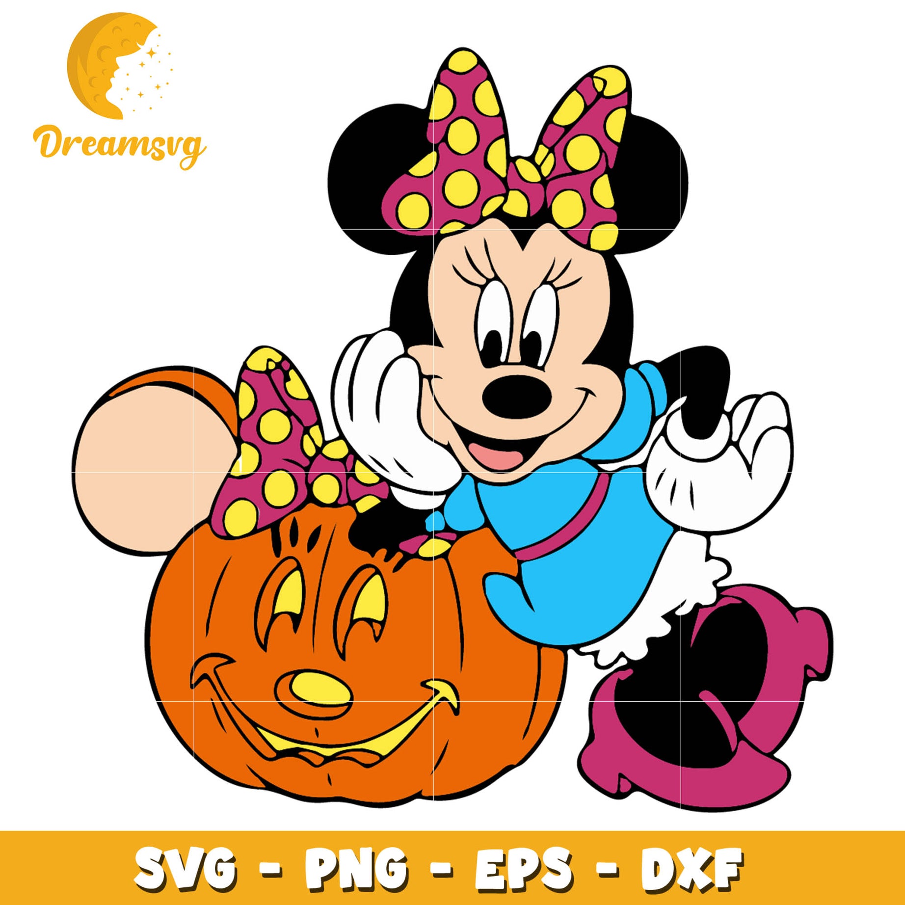 Minnie Halloween pumpkin svg