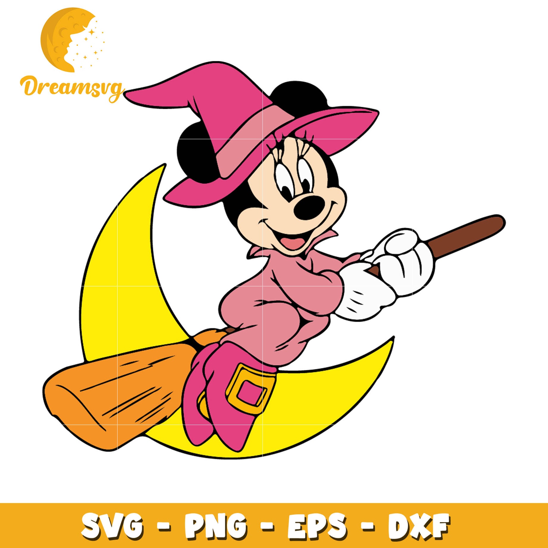 Minnie Mouse Witch svg, halloween svg