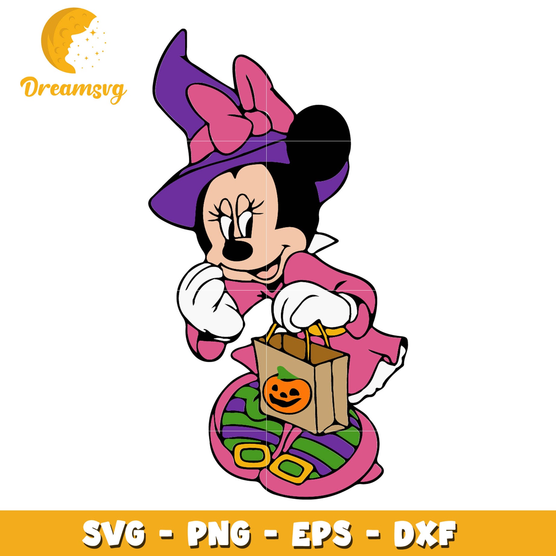 Minnie Mouse Witch svg