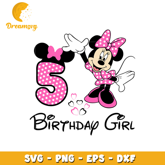 Disney Minnie happy birthday girl svg