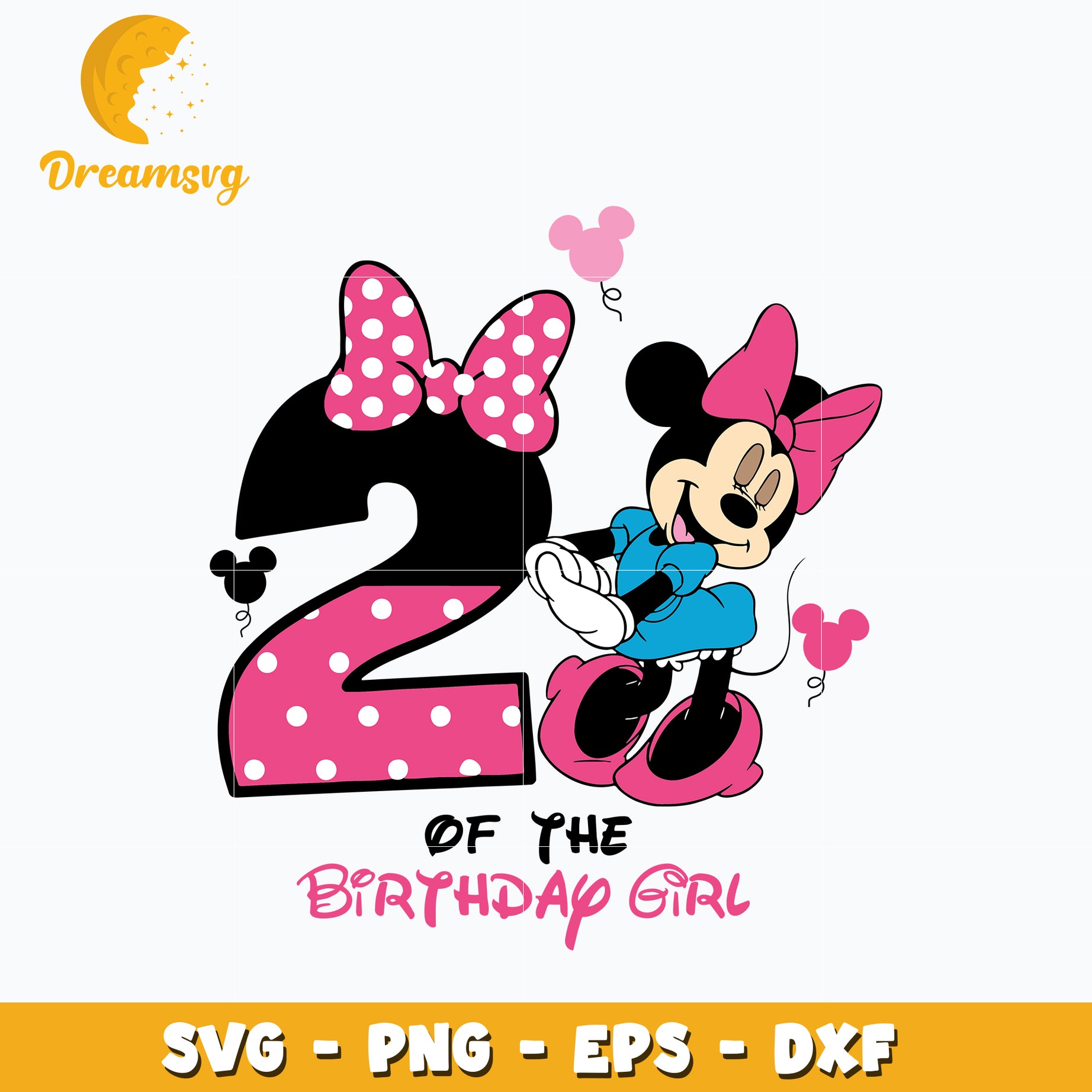 2nd of the birthday girl Svg, Minnie Mouse Svg