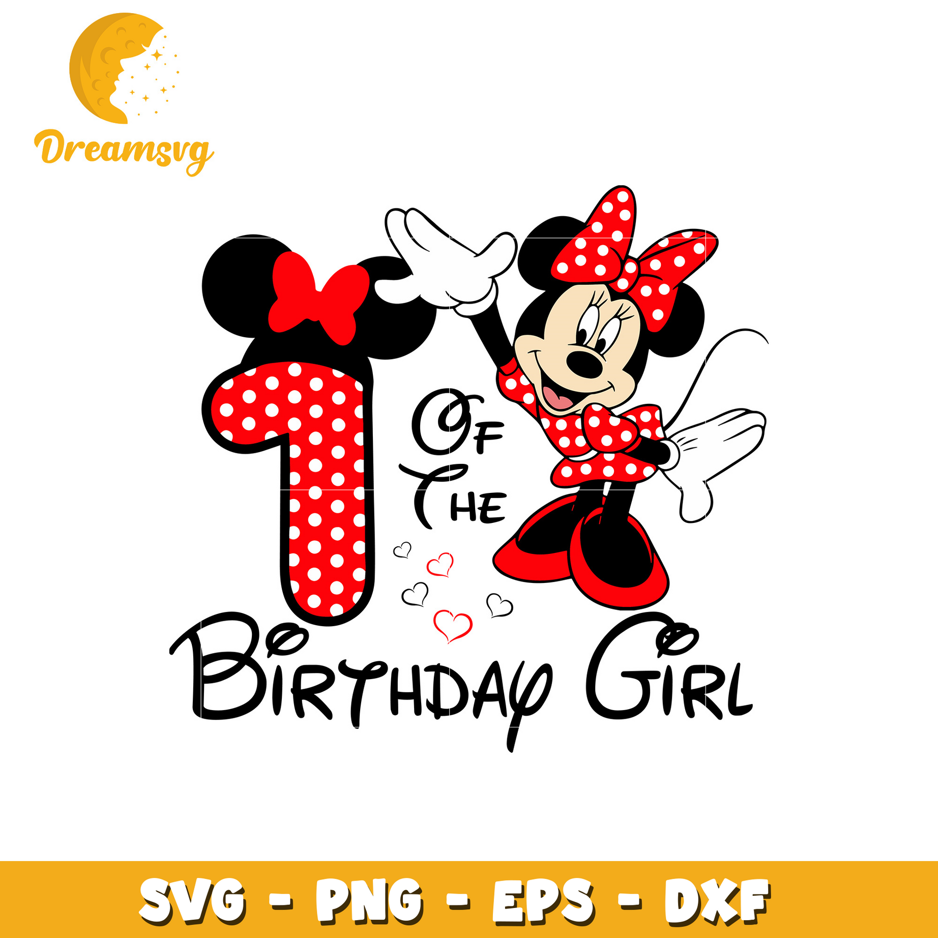 Minnie red of the birthday girl svg
