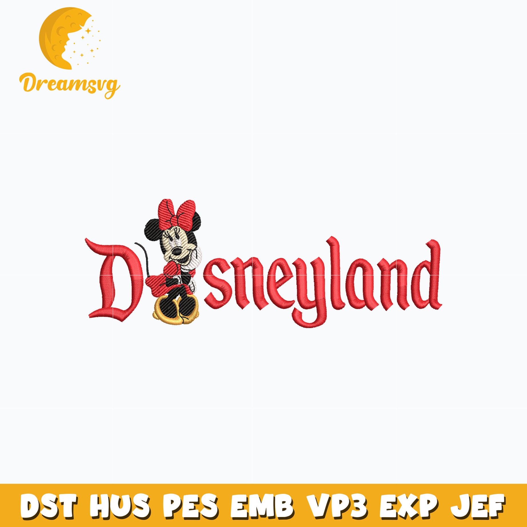 Minnie mouse disneyland embroidery