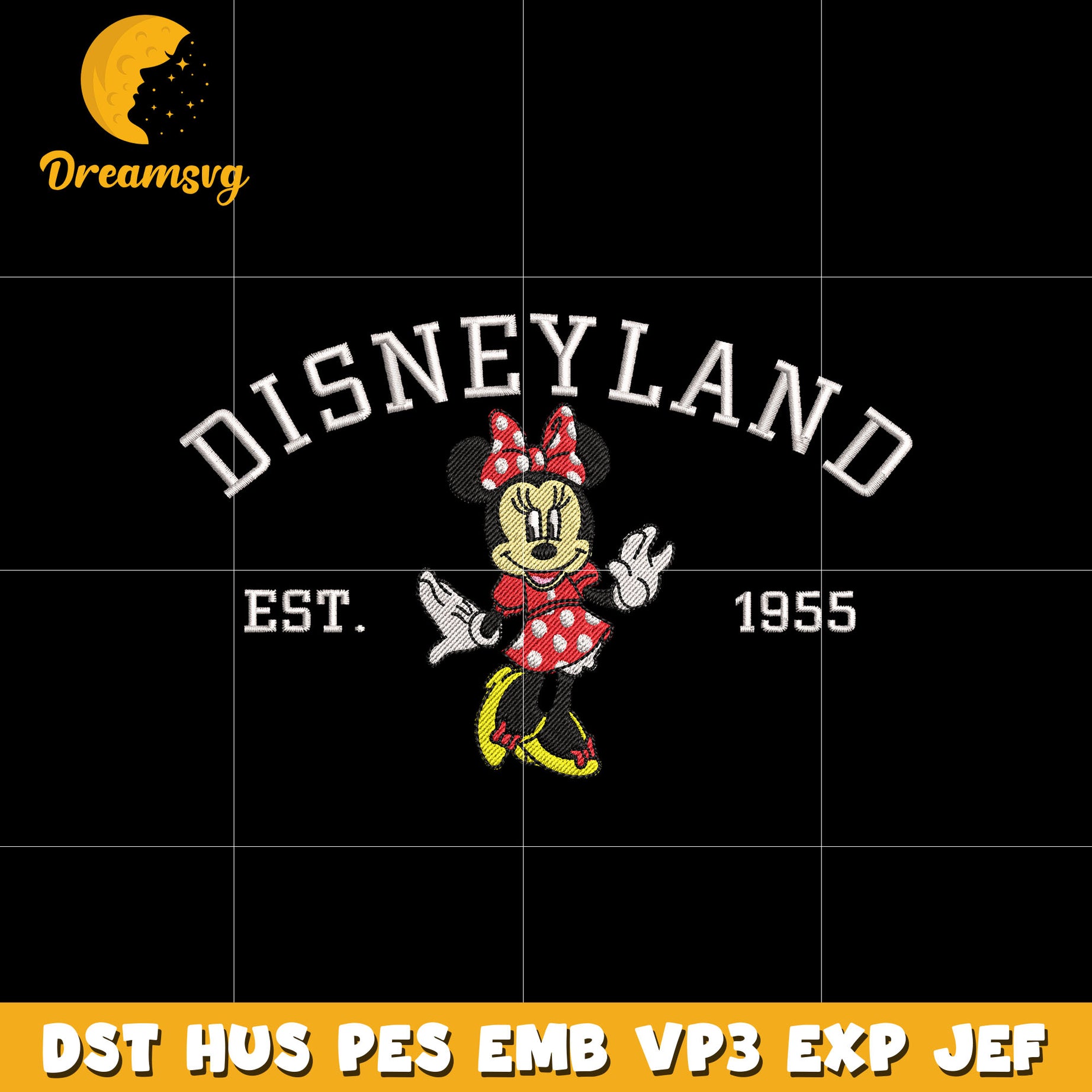 Minnie disneyland est 1955 embroidery