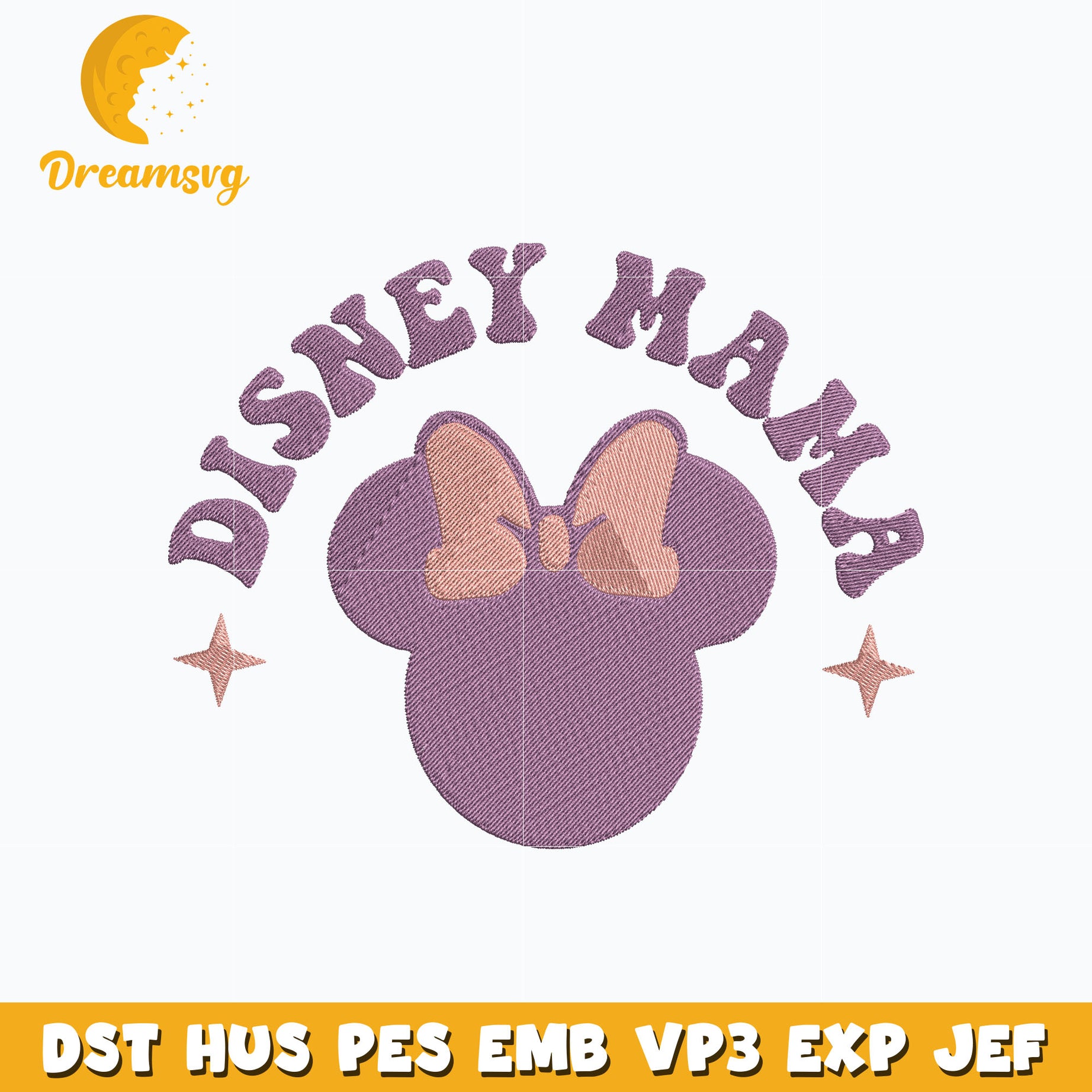 Minnie mouse disney mama embroidery