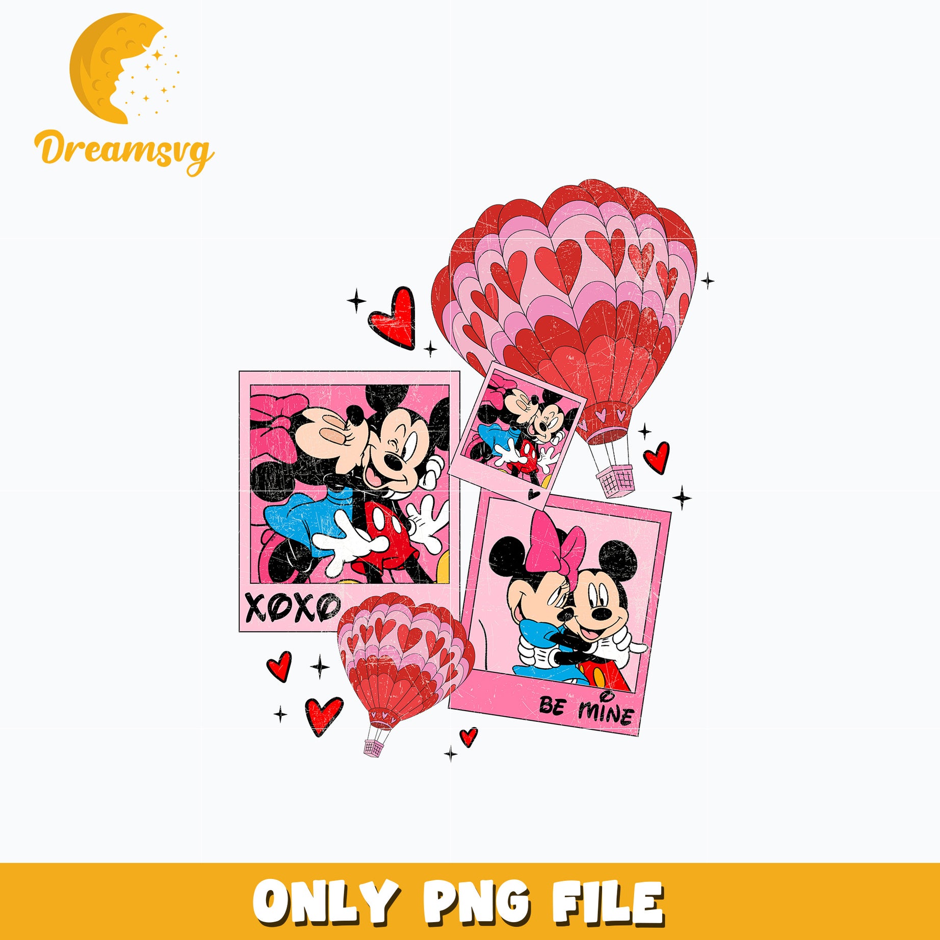 Mickey mouse couple valentine png
