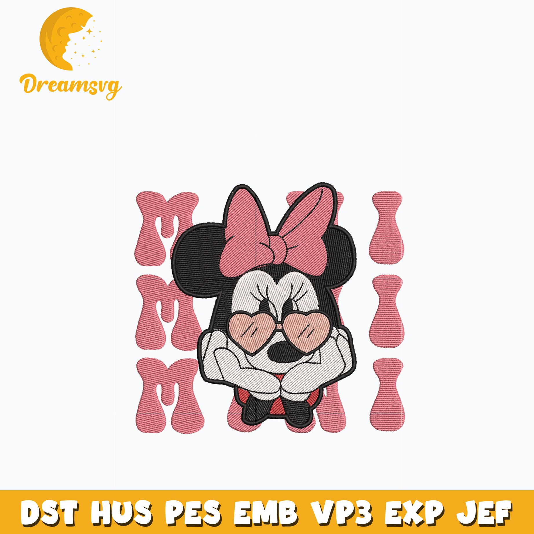 Minnie mouse disney mimi embroidery design