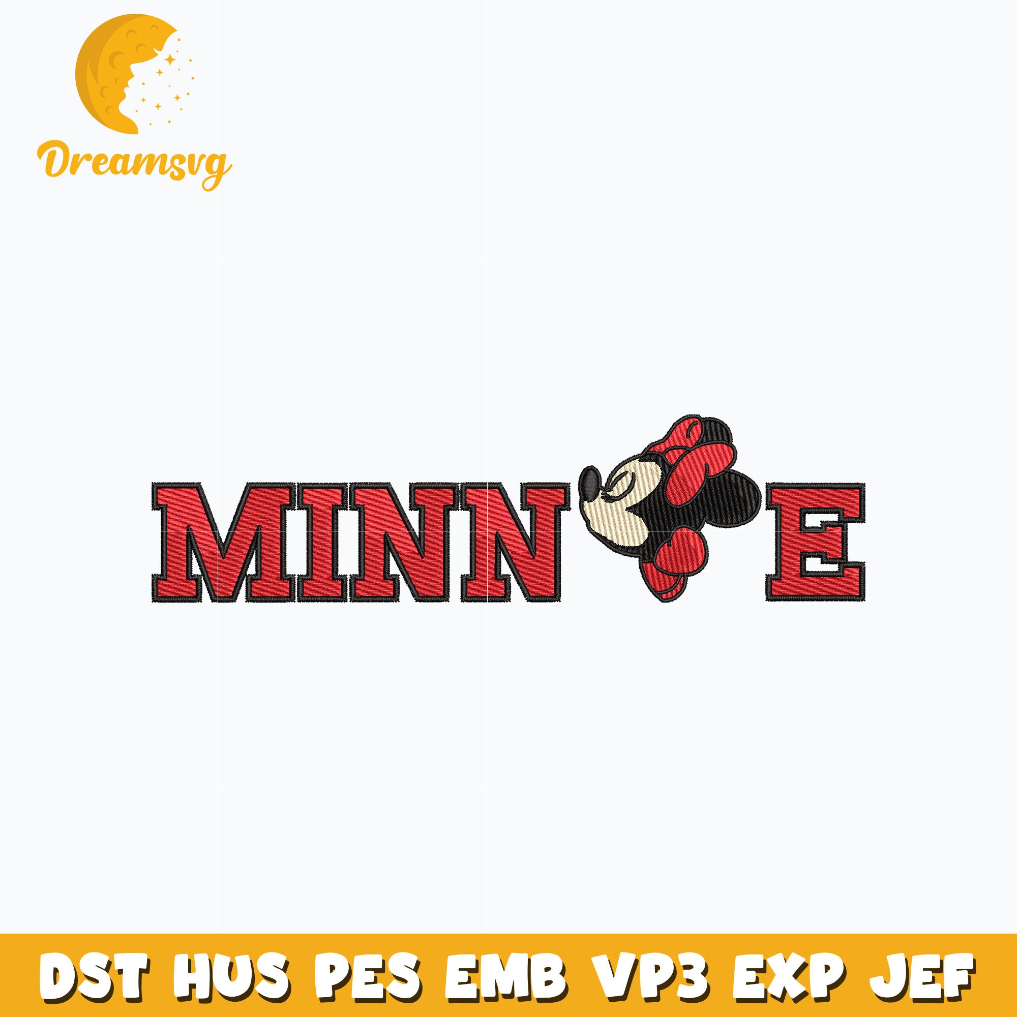 Minnie mouse name embroidery design – DreamSVG Store