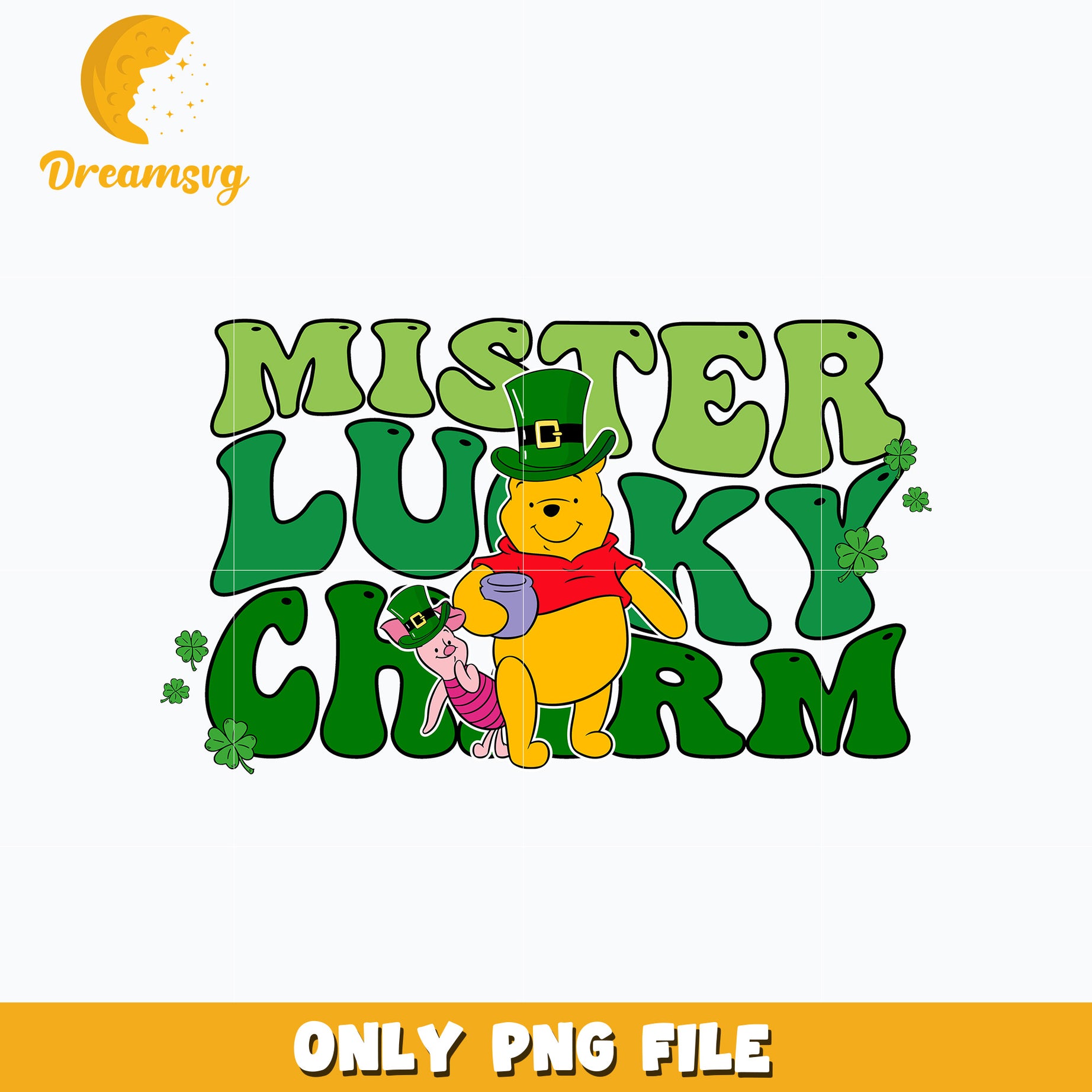 Pooh mister lucky charm patrick's day Png