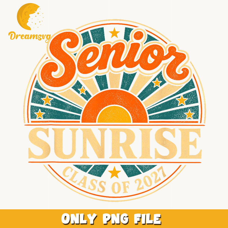 Senior Sunrise Class Of 2027 PNG, Graduation