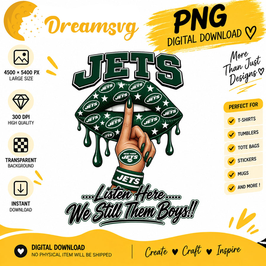 New York Jets Dripping Lips We Still Them Boys Football PNG