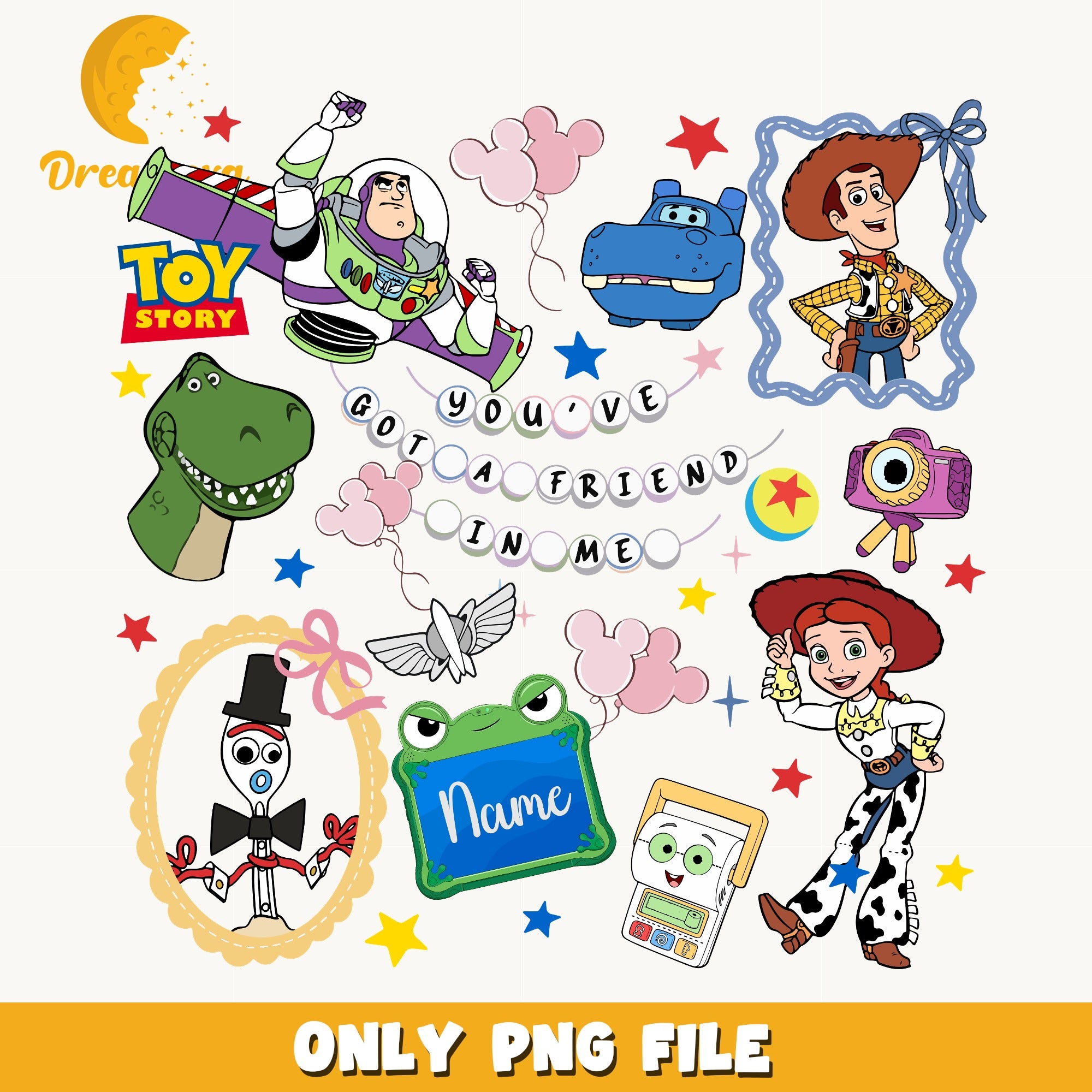 Toy Story Characters PNG Bundle, Woody Buzz Lightyear PNG, Disney PNG