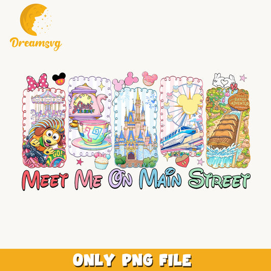 Meet Me On Main Street Disney PNG, Magic Kingdom PNG, Disney Trip PNG