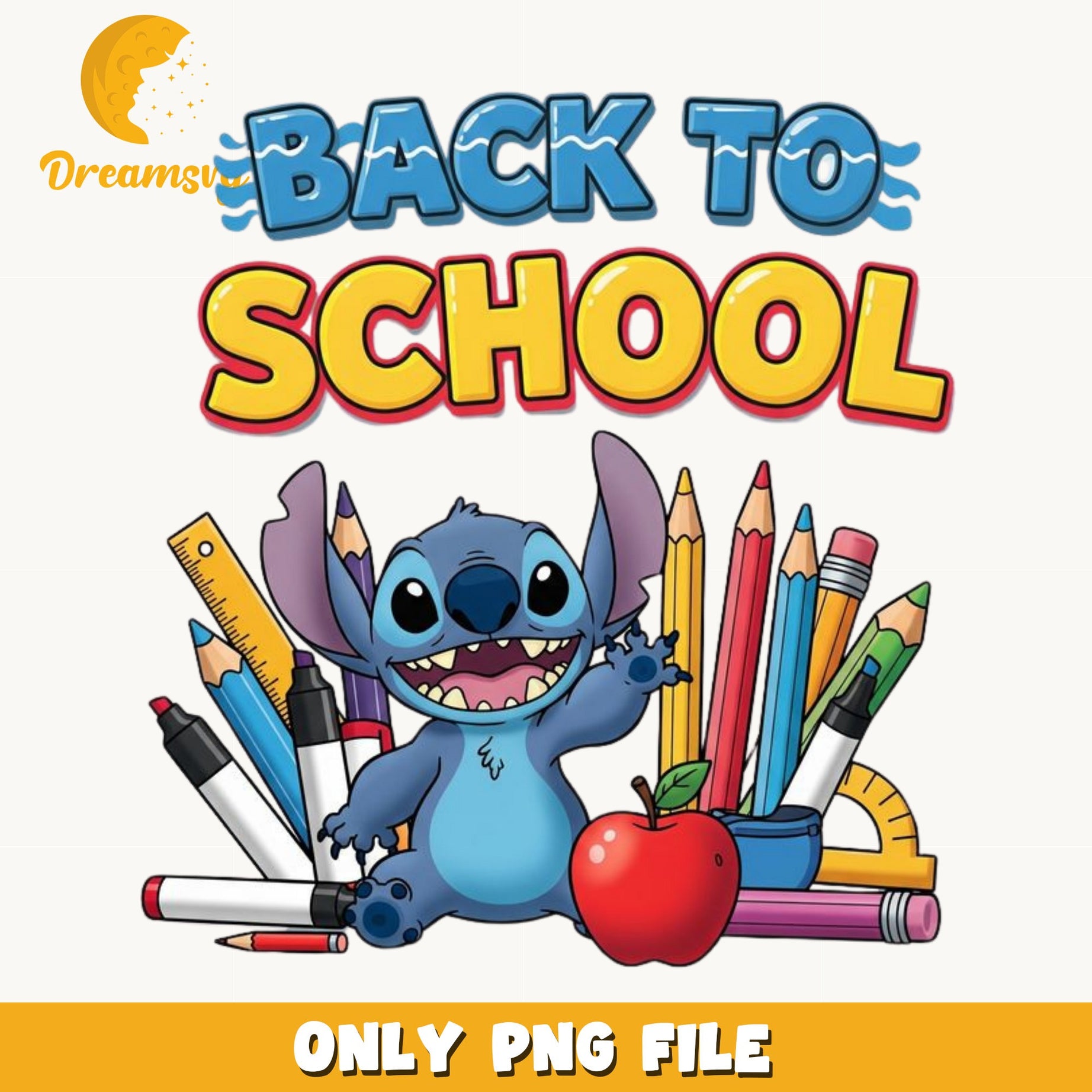 Stitch Back To School PNG, Disney Stitch PNG, First Day Of School PNG