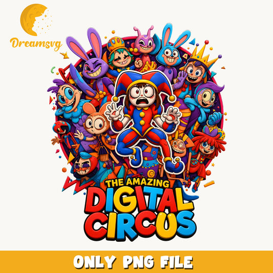 Amazing Digital Circus All Cast PNG, TADC, Fan PNG