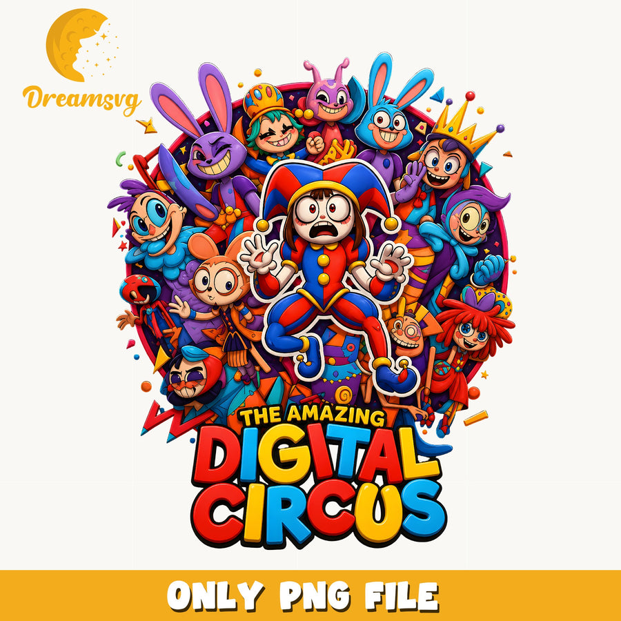 Amazing Digital Circus All Cast PNG, TADC, Fan PNG