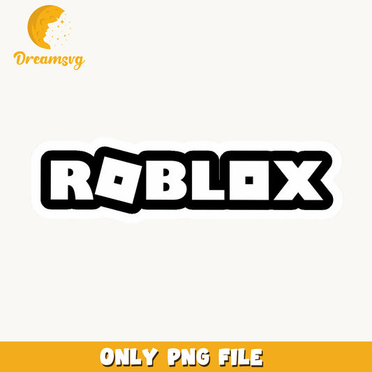 Roblox Black White Logo PNG, Game Sticker, Kids PNG