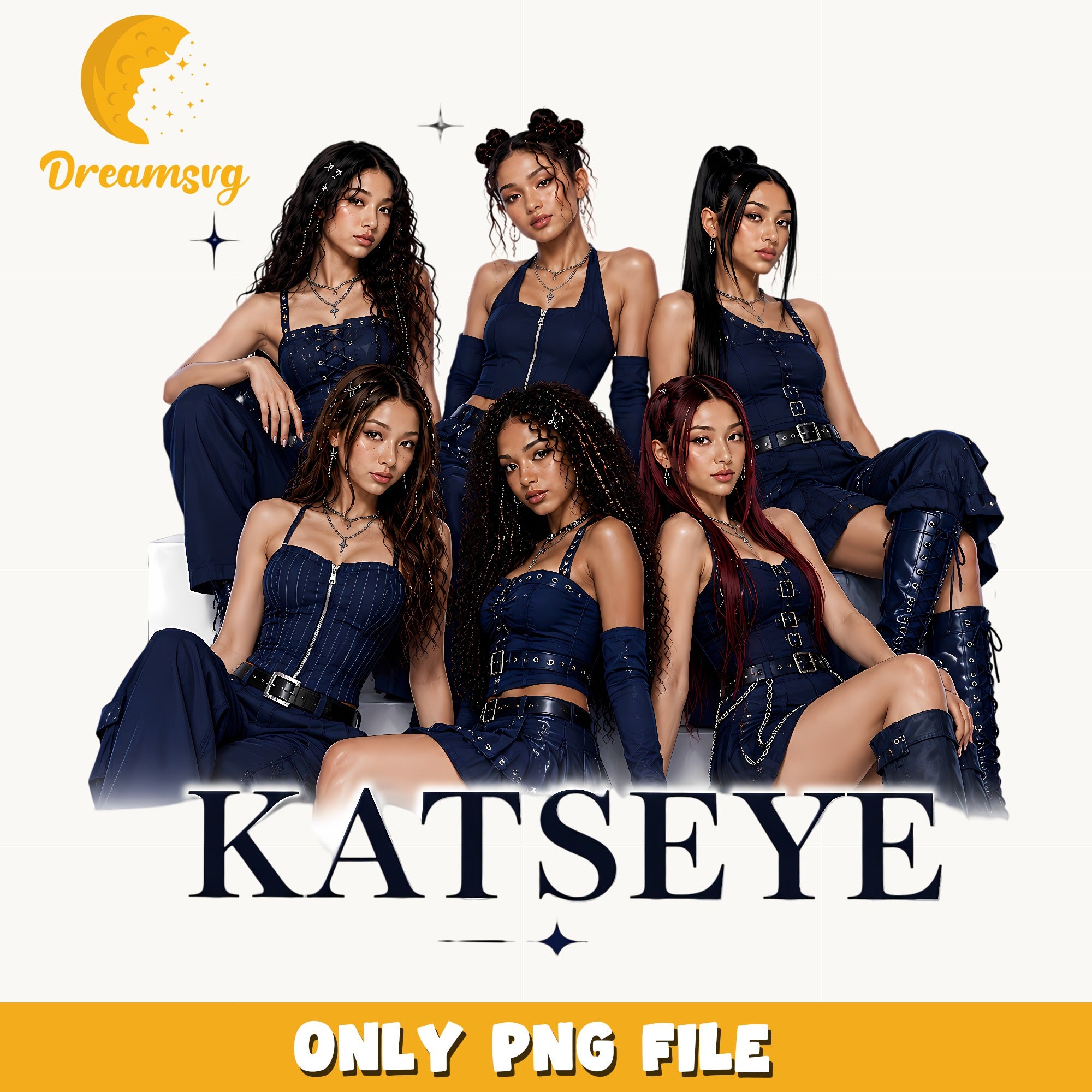 Katseye Kpop Girl Group PNG, Katseye Members PNG, Fan Art PNG