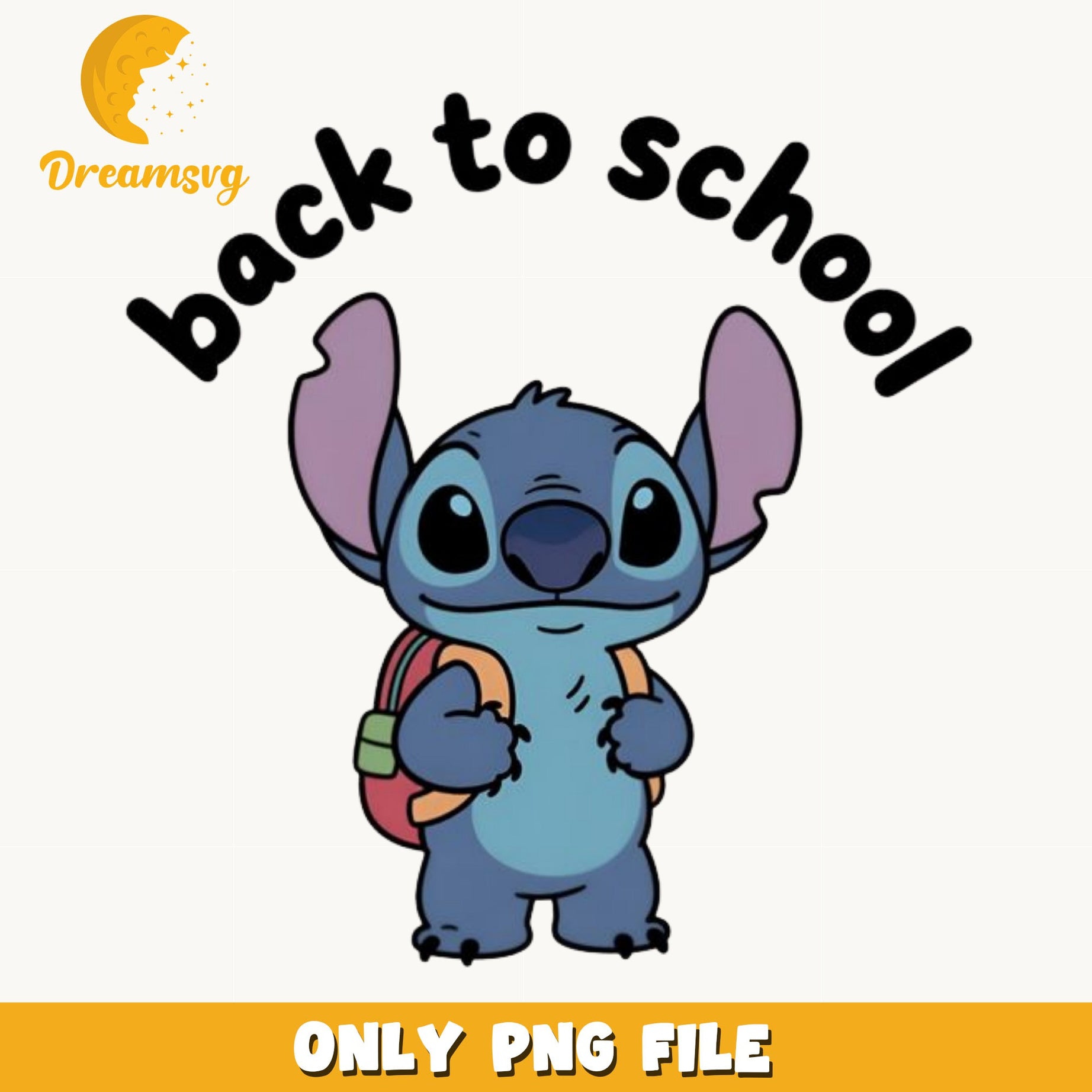 Stitch Back To School PNG, Disney Stitch PNG, First Day Of School PNG