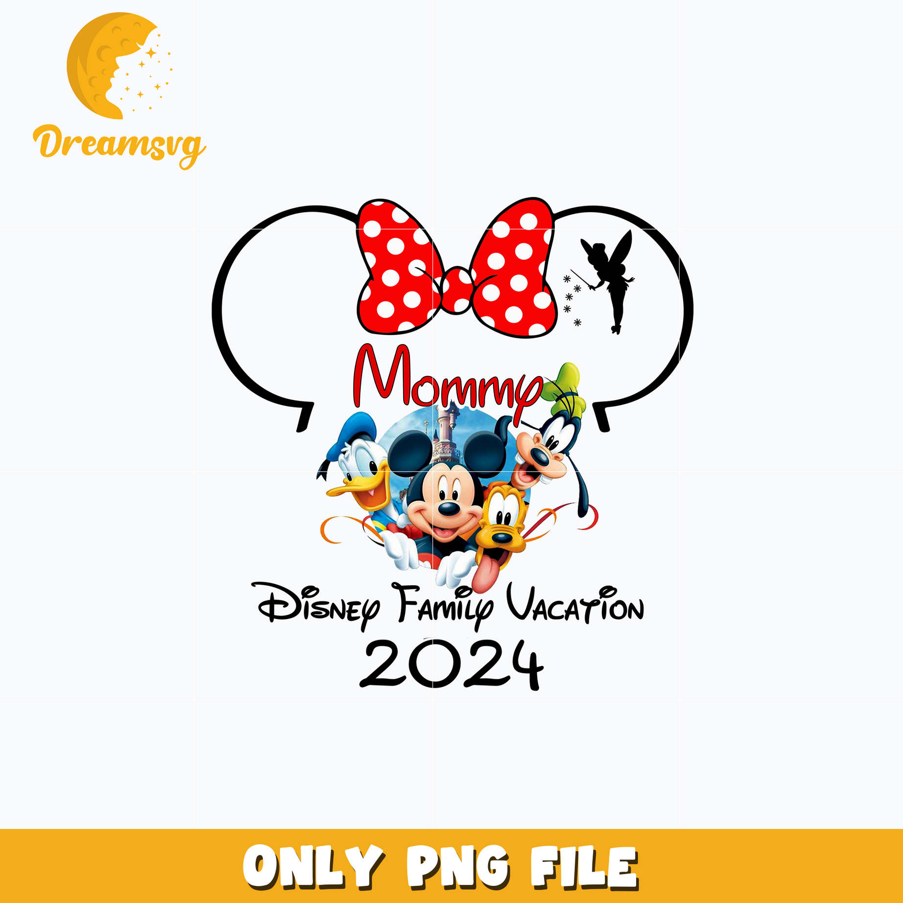 Minnie mommy family vacation 2024 png