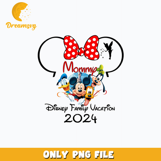 Minnie mommy family vacation 2024 png