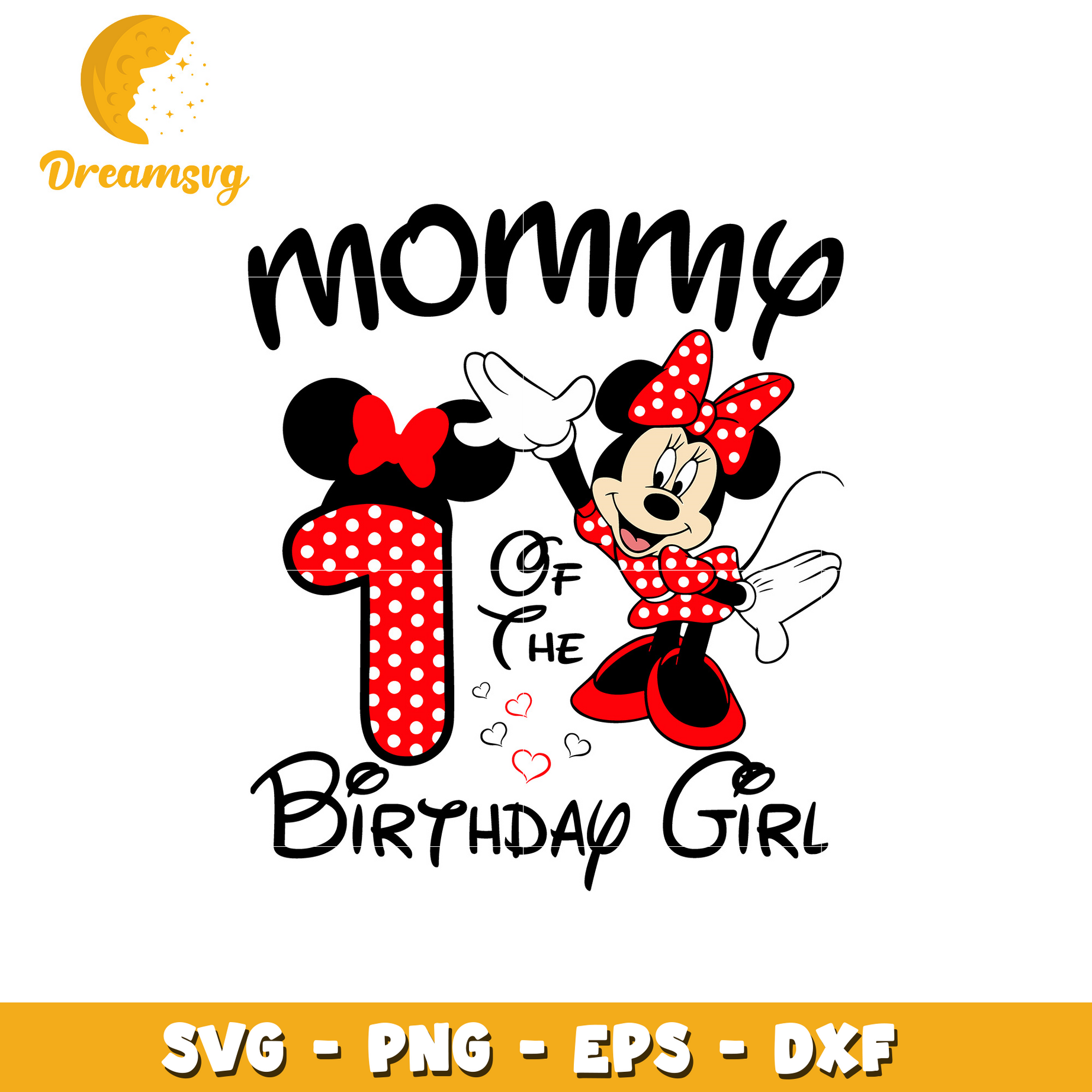 Minnie red mommy of the birthday girl svg