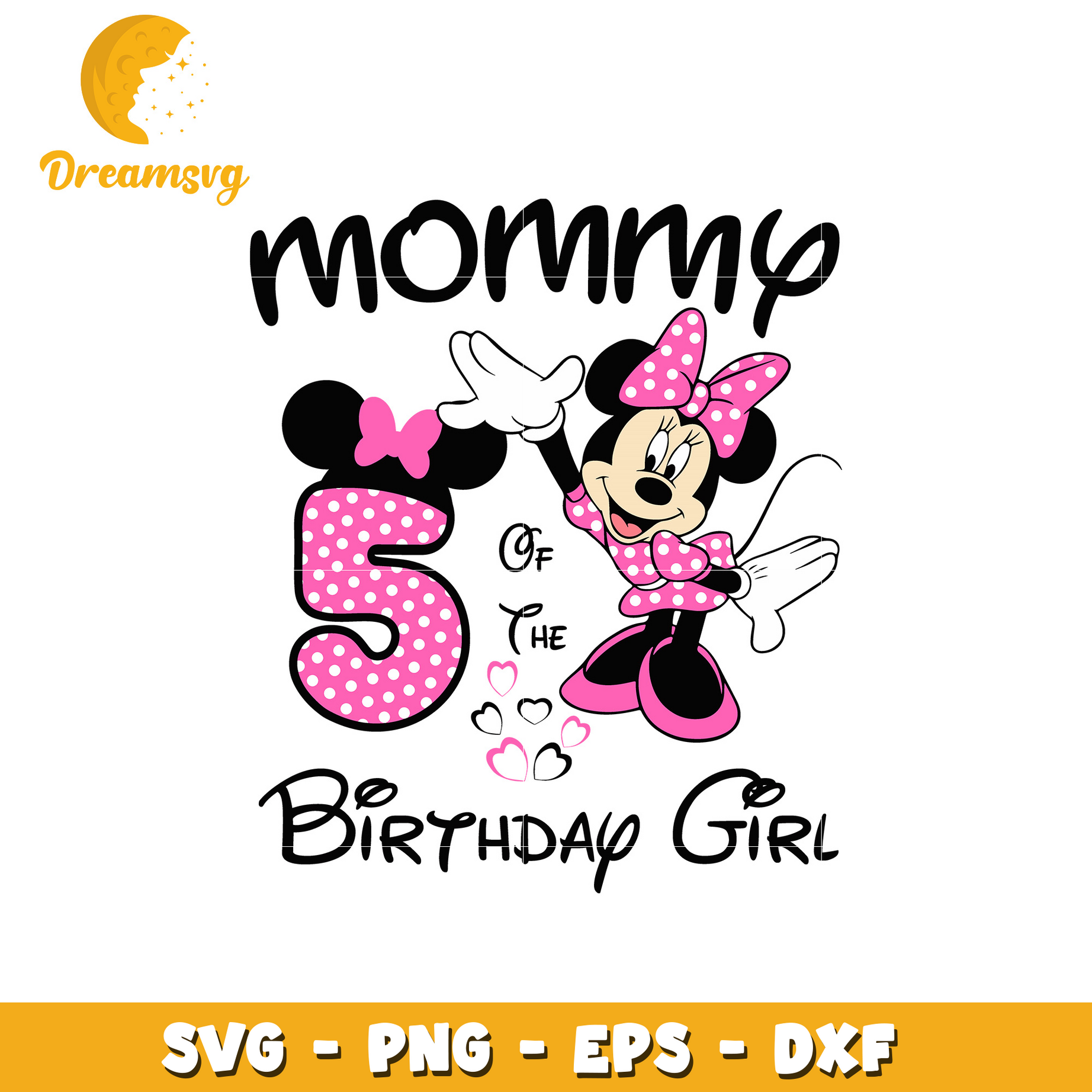 Minnie pink mommy of the birthday girl svg