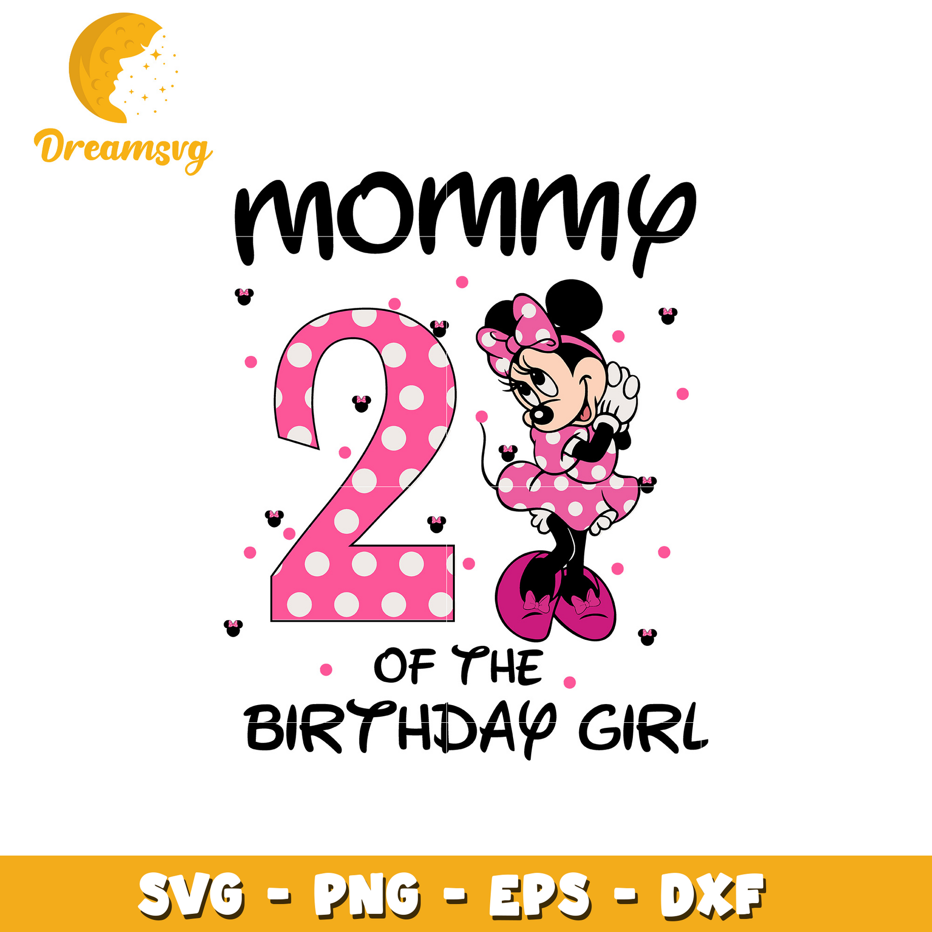 Disney Minnie pink mommy of the birthday girl svg