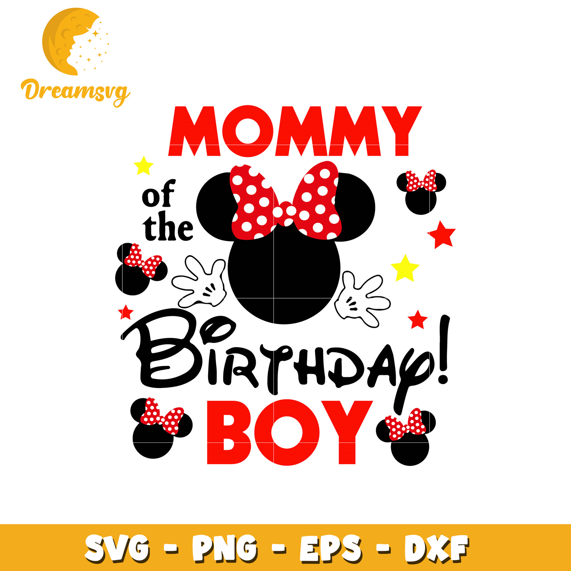 Disney Minnie mouse mommy of the birthday boy svg