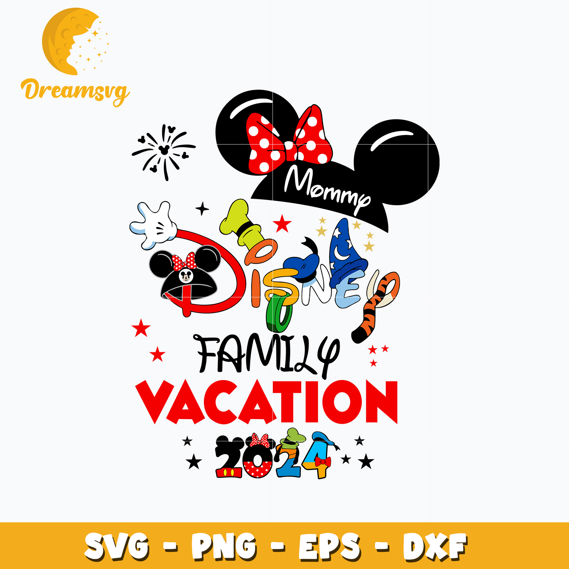 Mommy disney family vacation 2024 svg