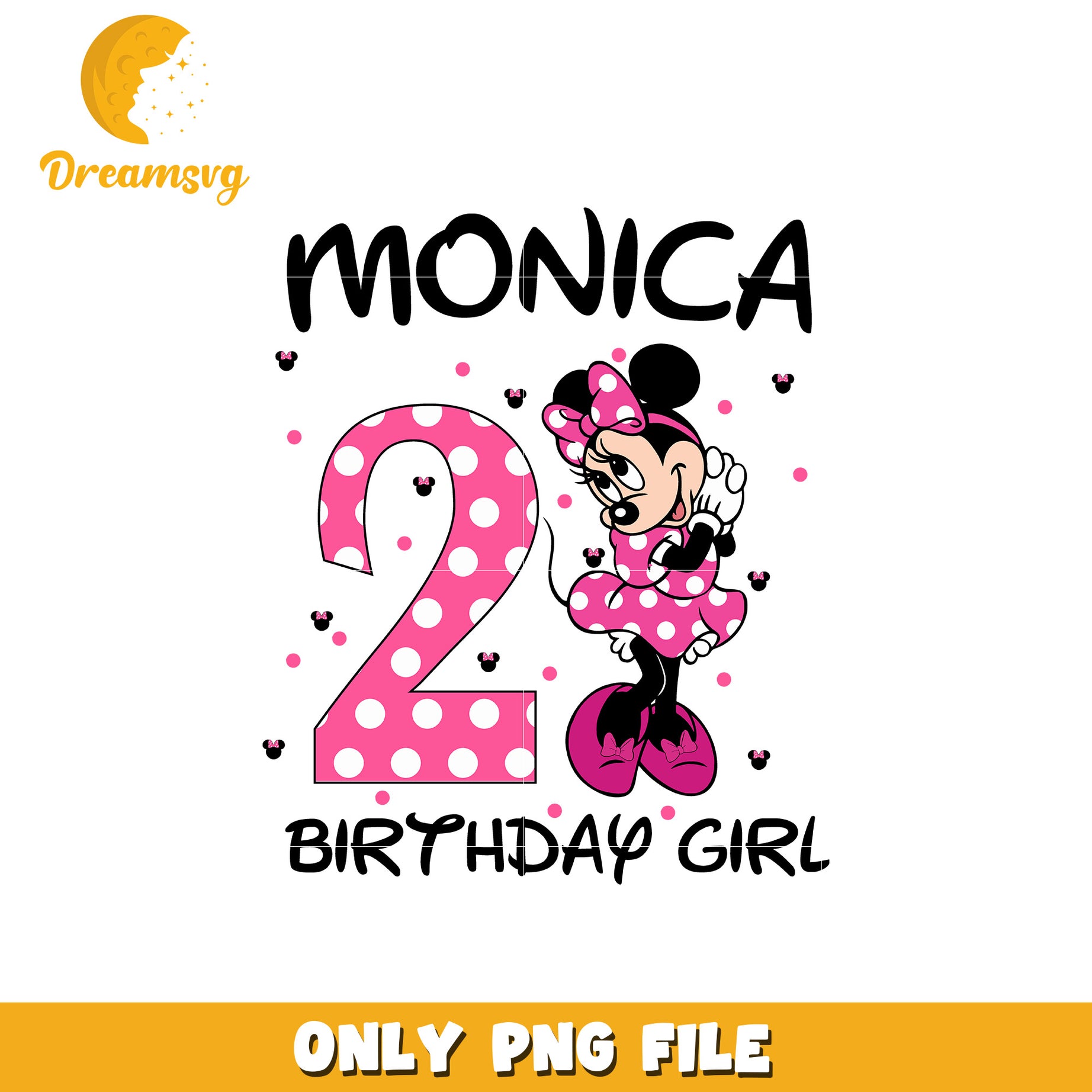 Minnie happy monica birthday girl png