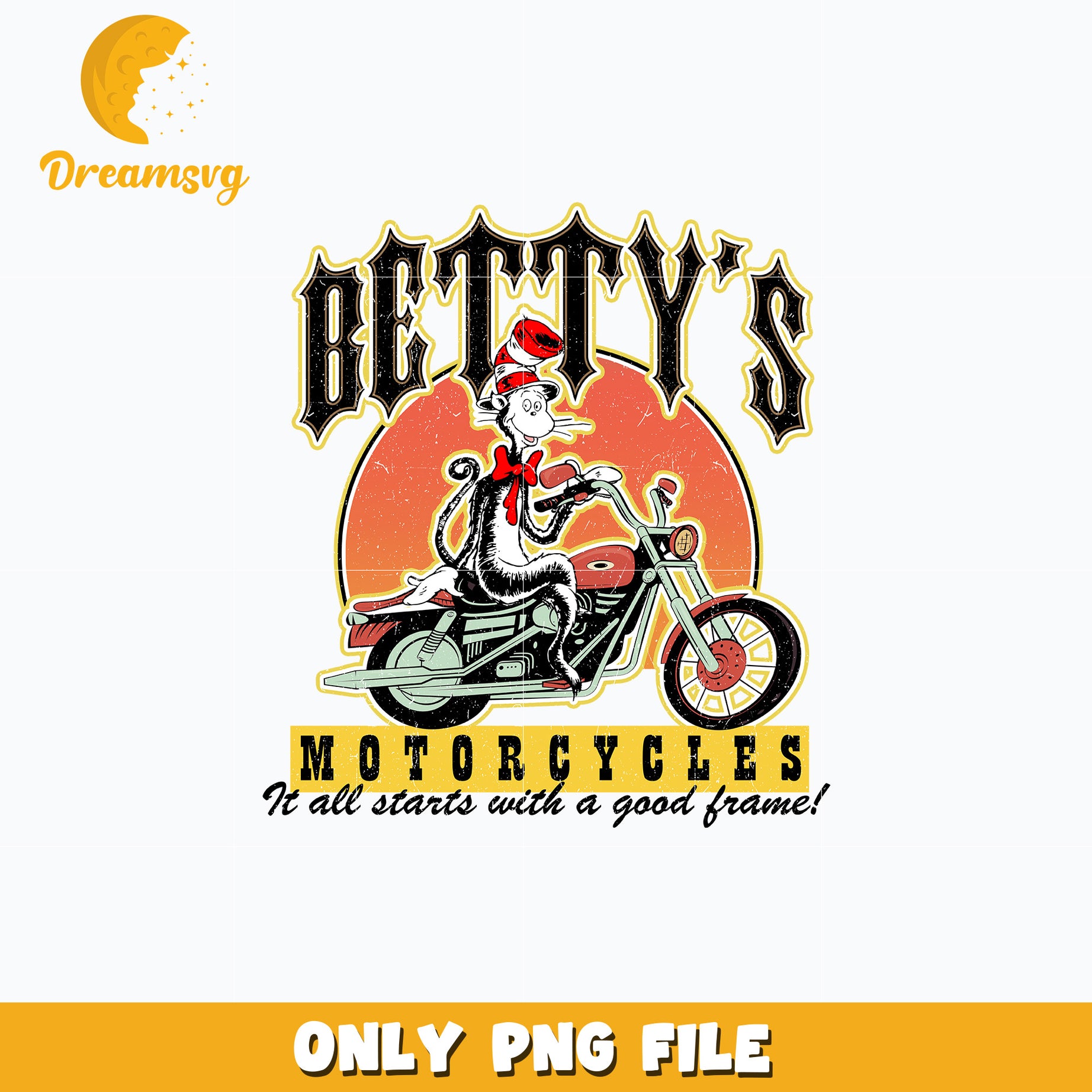 Dr seuss bettys motorcycles png