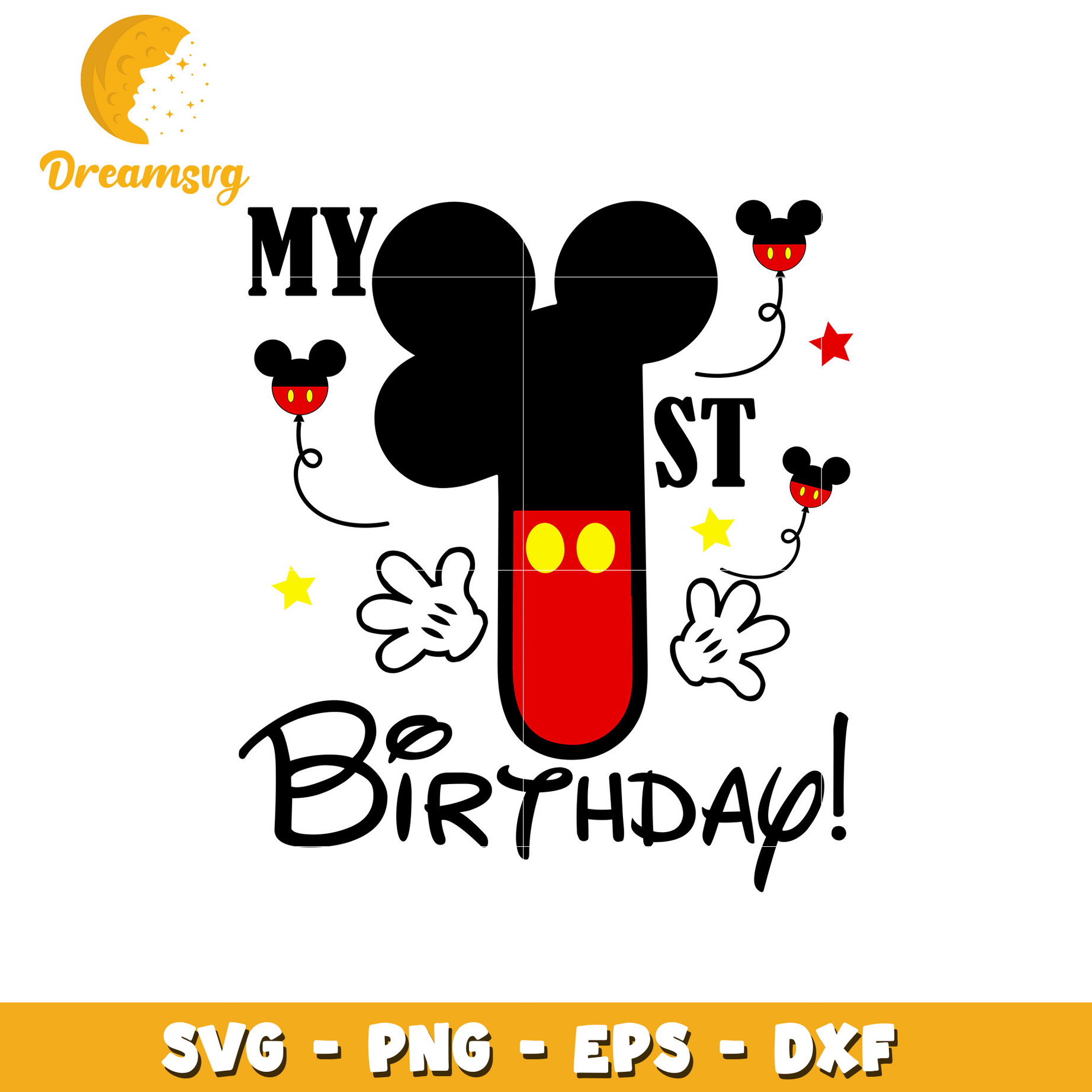 My 1st birthday disney mickey svg