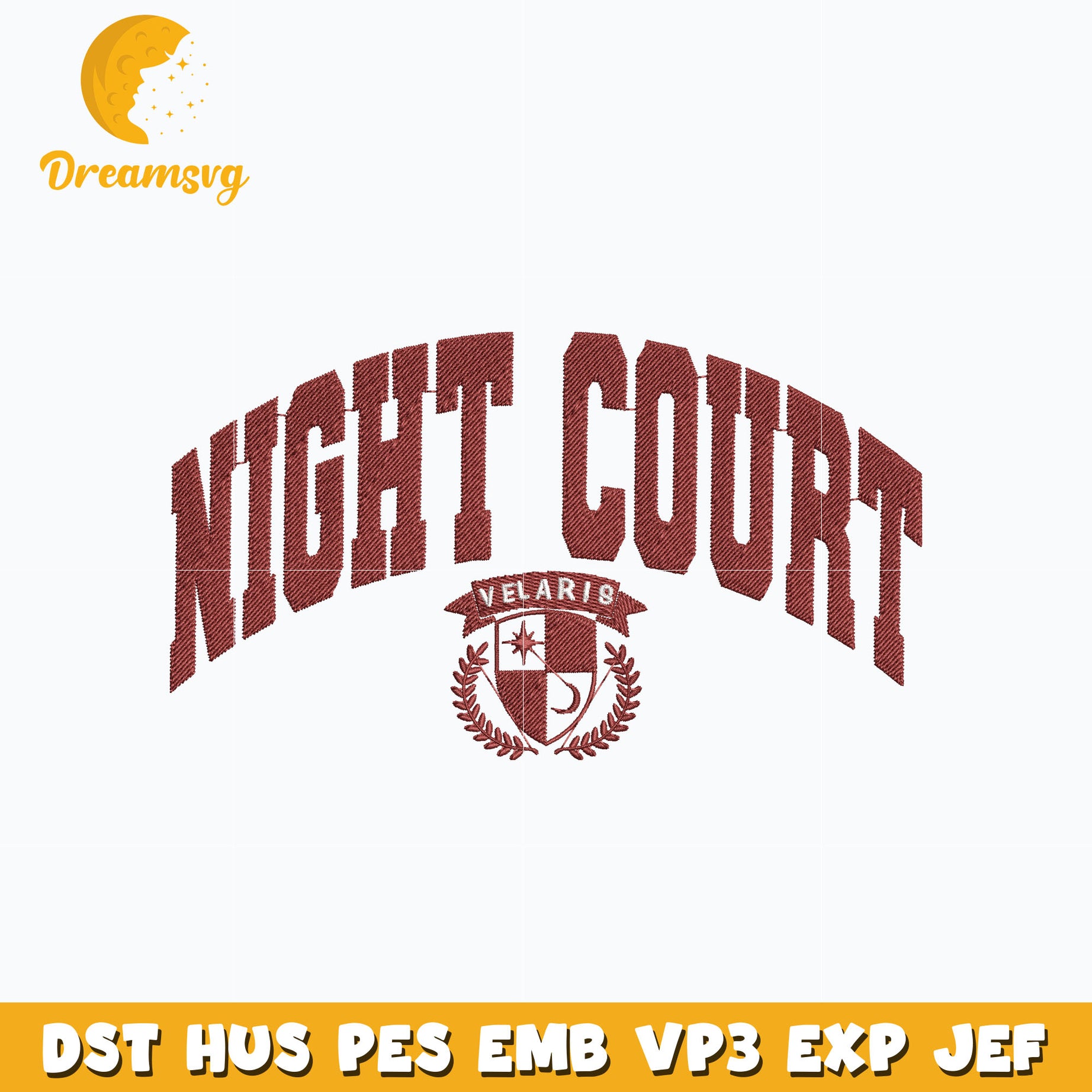 Night court embroidery