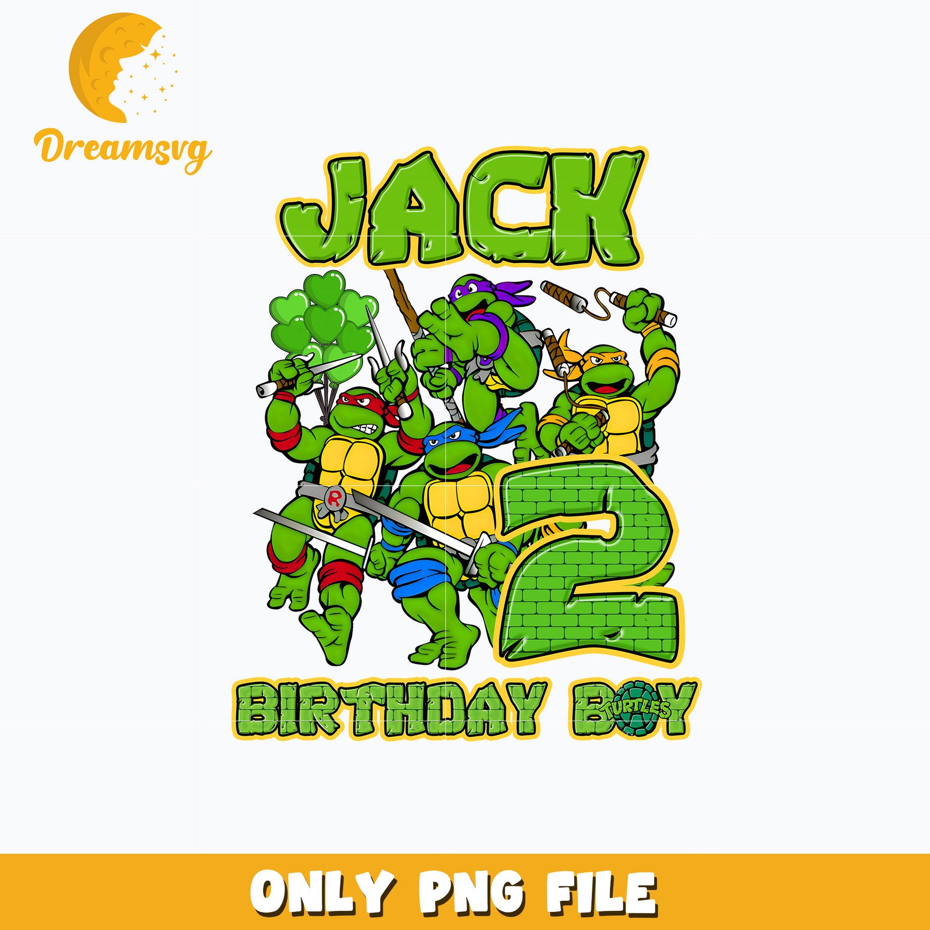 Ninja Turtles jack birthday boy png