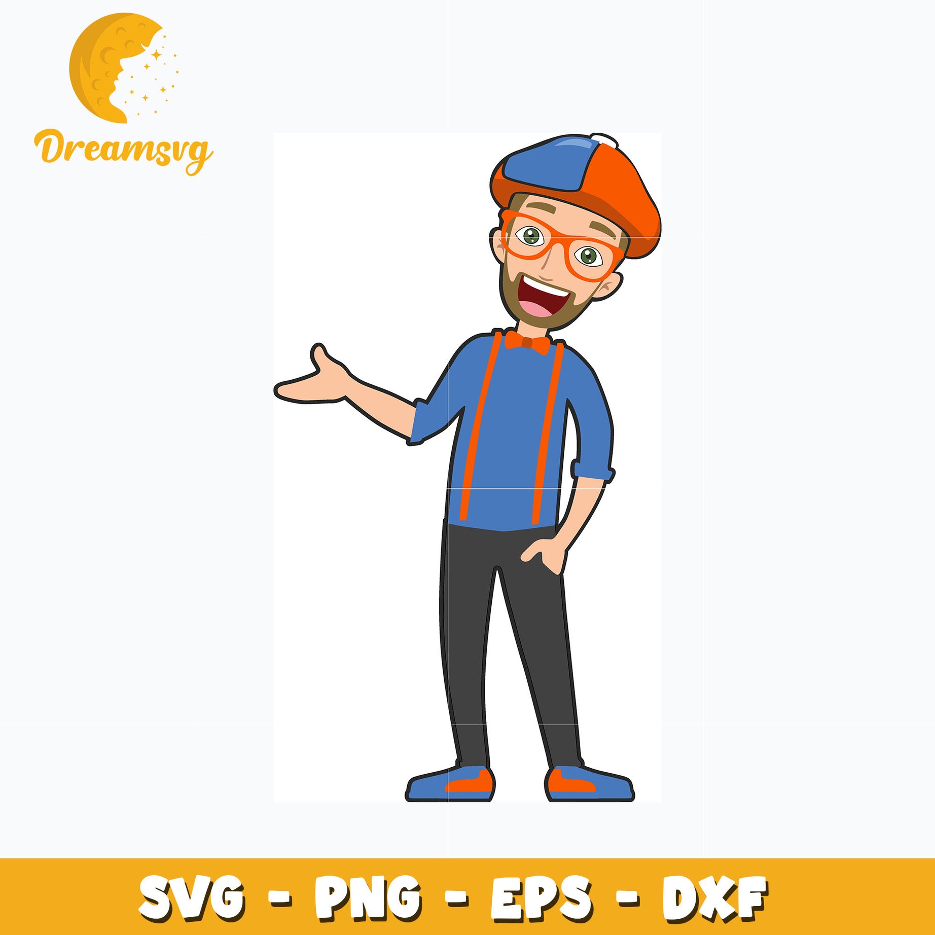 Blippi youtuber cartoon svg, anime svg, Blippi svg