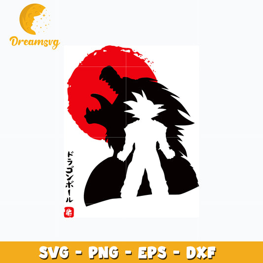 Goku x kong dragonball design svg, anime svg, Dragonball svg