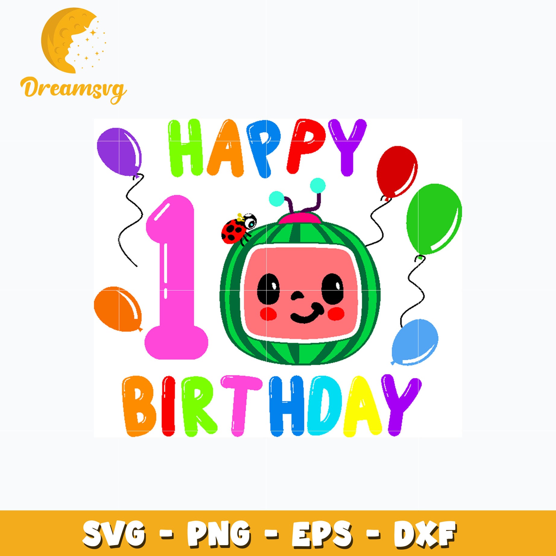 Cocomelon Chlid Kids happy 10th birthday svg, anime svg, Cocomelon svg