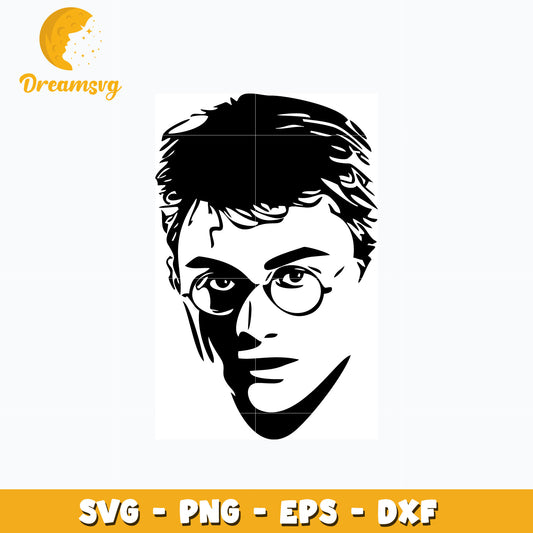 Harry Potter face svg, anime svg, Harry Potter svg