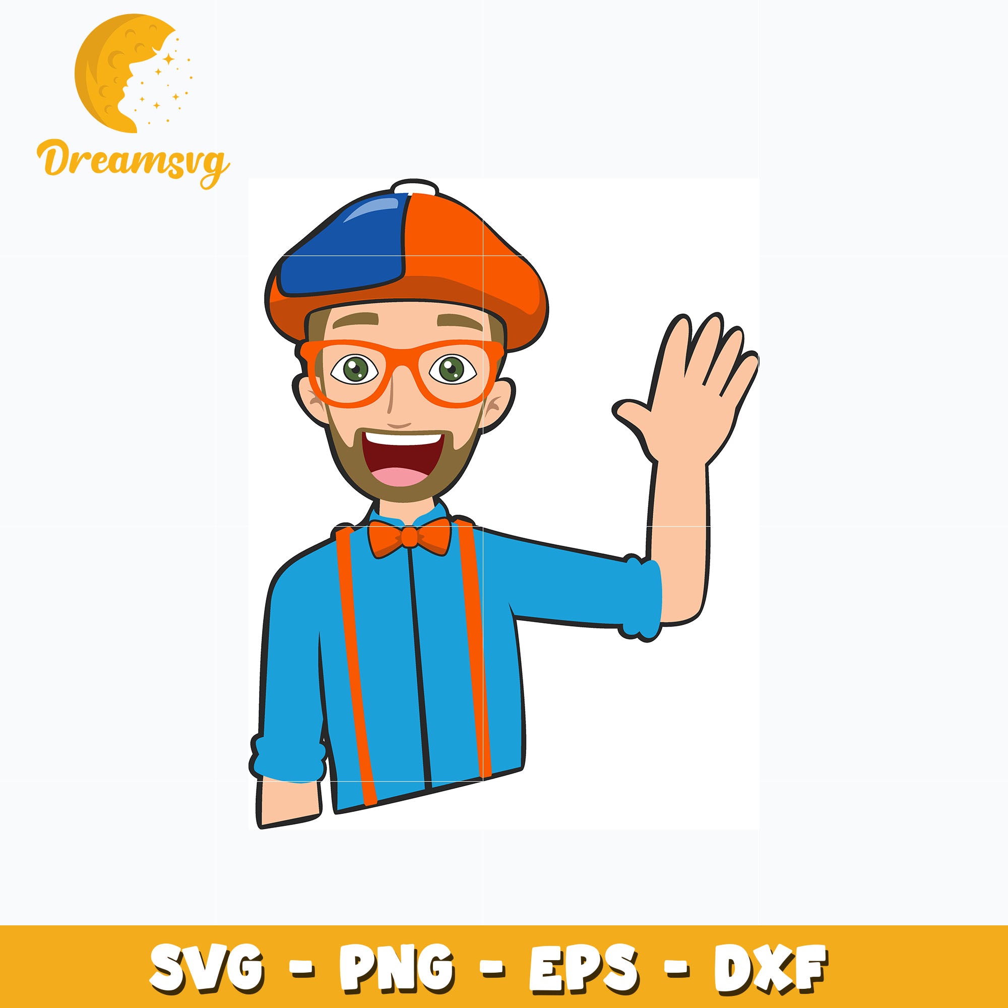 Blippi cartoon hello svg, anime svg, Blippi svg – DreamSVG Store