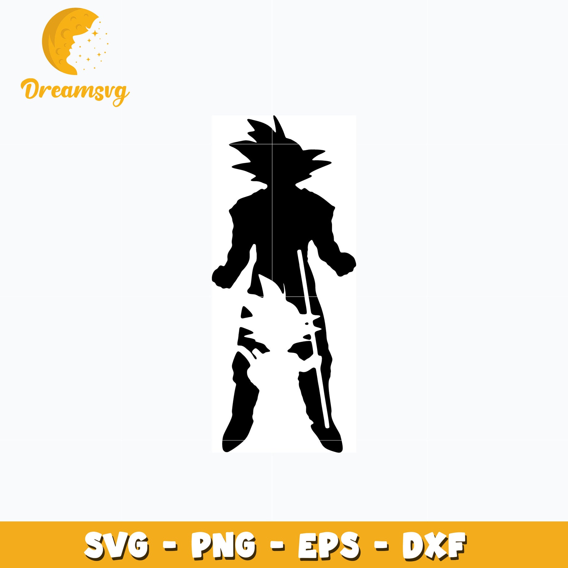 Son Goku shadow design svg, anime svg, Dragonball svg