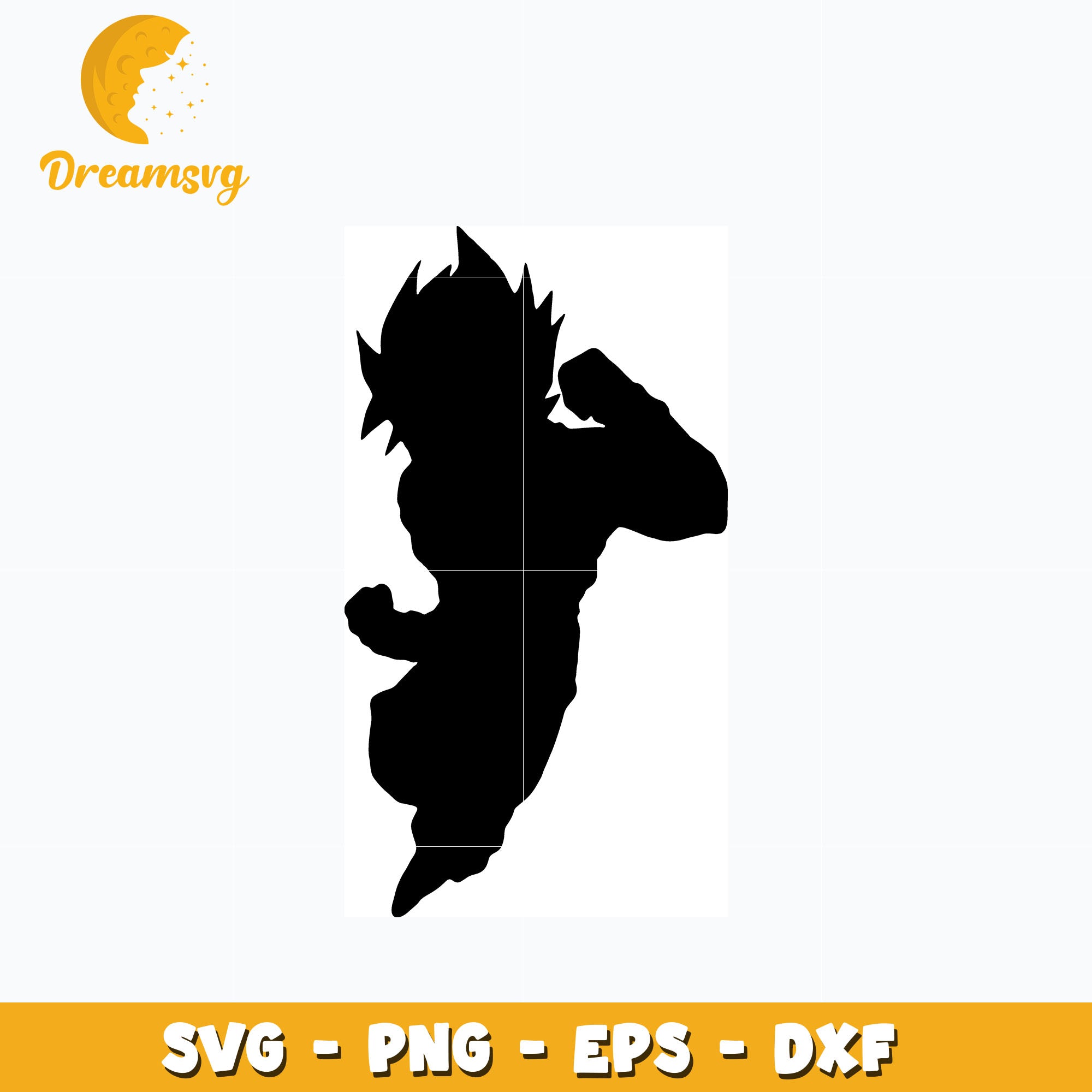 Son Goku black white design svg, anime svg, Dragonball svg – DreamSVG Store