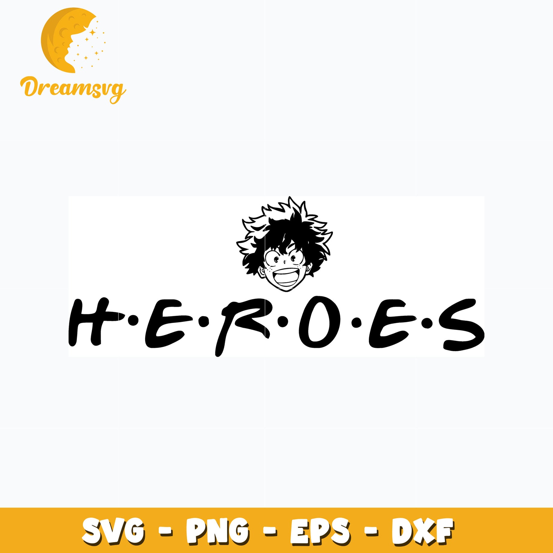 Deku head heroes svg, anime svg, My hero academia svg