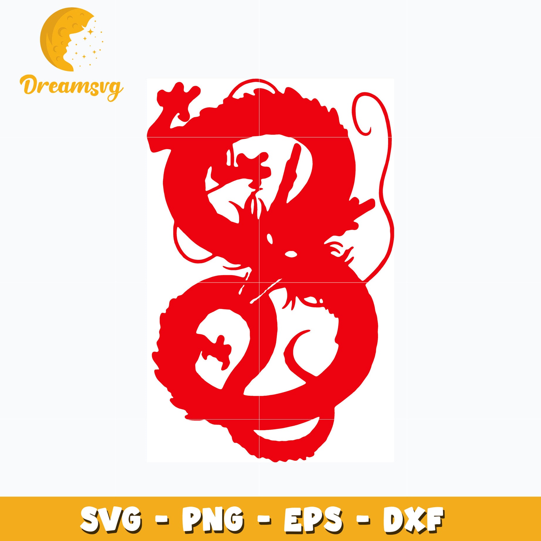 Red dragon dragonball svg, anime svg, Dragonball svg