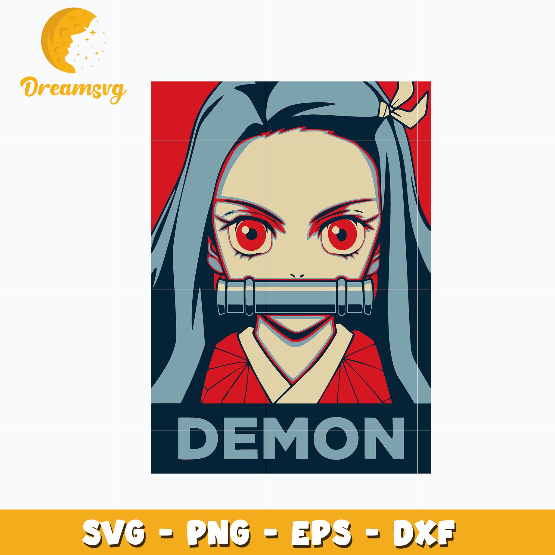 Nezuko demon svg, anime svg, Kimetsu no yaiba svg