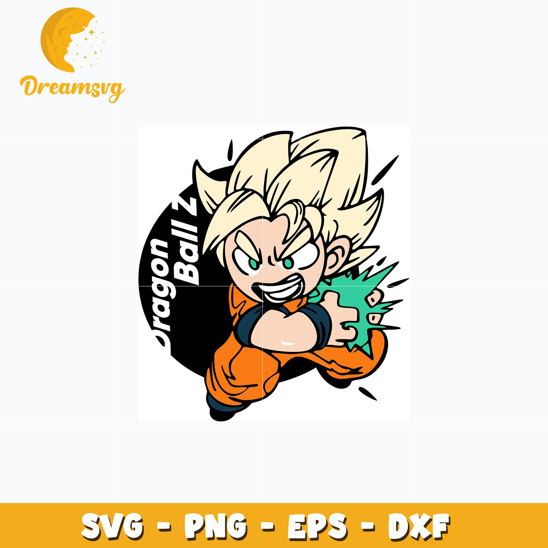 Goku ssj chibi dragonball svg, anime svg, Dragonball svg