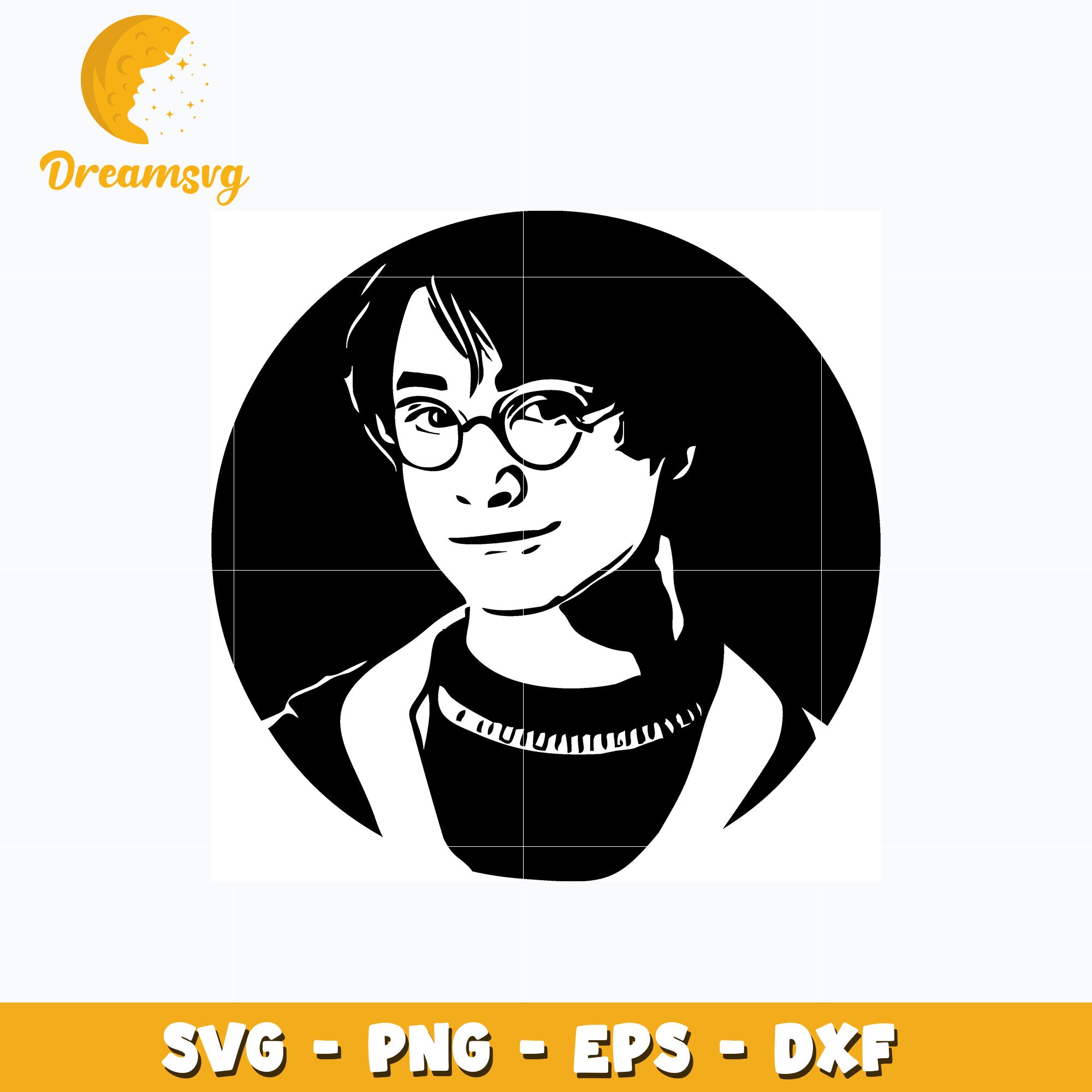 Harry Potter black circle svg, anime svg, Harry Potter svg