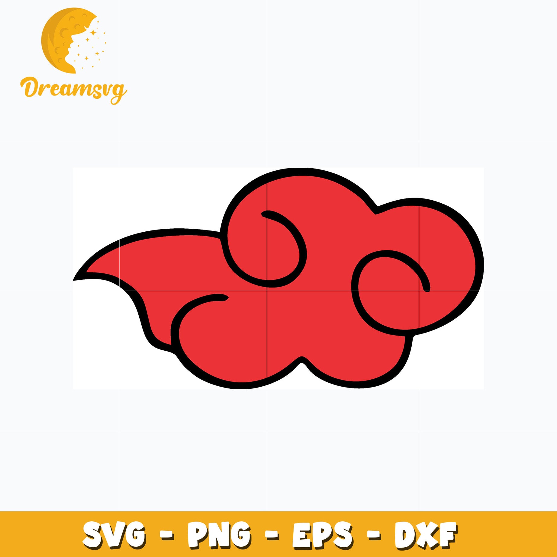 Akatsuki cloud design svg, anime svg, Naruto svg