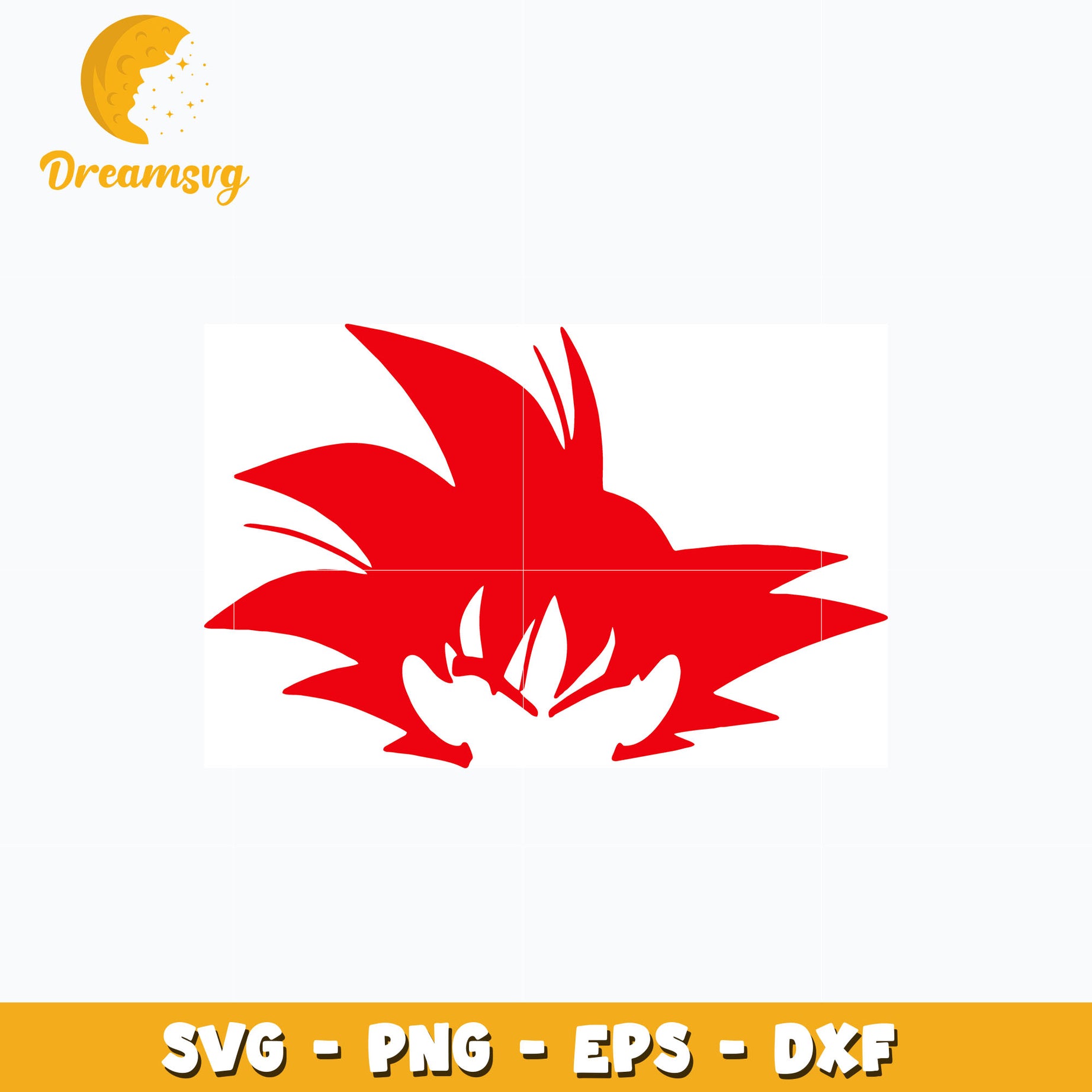 Goku red hair dragonball svg, anime svg, Dragonball svg