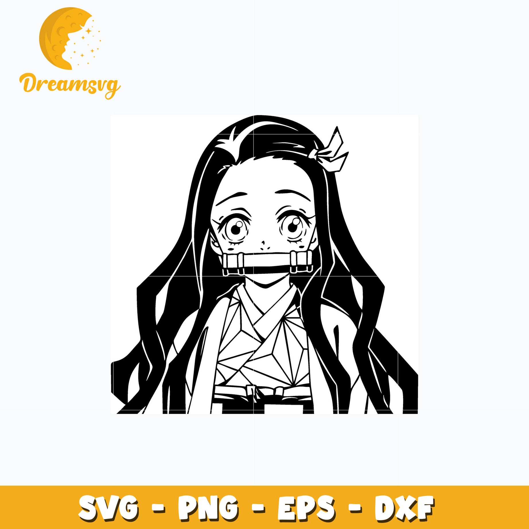 Kamado nezuko cute svg, anime svg, Kimetsu no yaiba svg